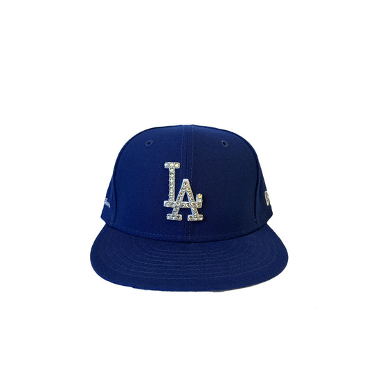 LA New Era 59FIFTY Fitted Rhinestone Hat in Blue