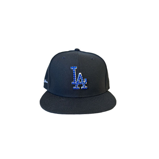 LA New Era 59FIFTY Fitted Rhinestone Hat in Black